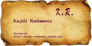 Kajdi Radamesz névjegykártya